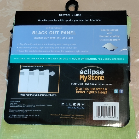 Black Out Panel 63 in. length Dayton Lime Green for window - Picture 9 of 9